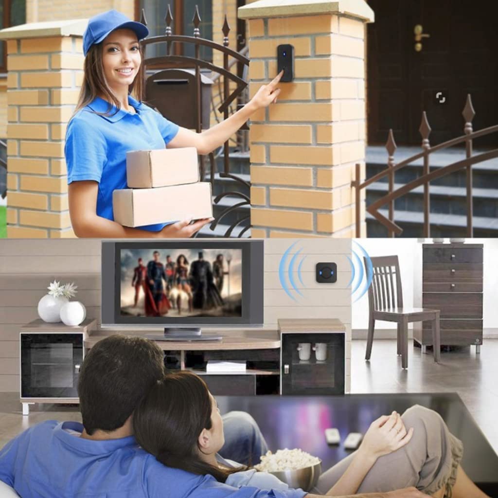 HASTHIP Door Bell for Home Electrical IP55 Long Range Wireless Door Bell Waterproof Ding Dong Bell with Catching Eye Flash Light Smart Door Bells 55 Ringtones and 5 Level Volume 100dB MAX HASTHIP Door Bell for Home Electrical IP55 Long Range Wireless Door Bell Waterproof Ding Dong Bell with Catching Eye Flash Light Smart Door Bells 55 Ringtones and 5 Level Volume 100dB MAX